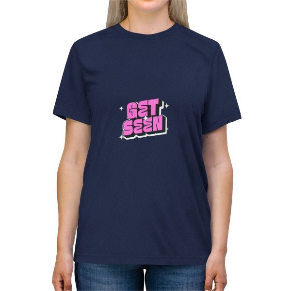 Get Seen Unisex Triblend Tee | Casual Cool, Streetwear Style, Gift for Friends, Everyday Wear, Graphic T-Shirt - Image 3